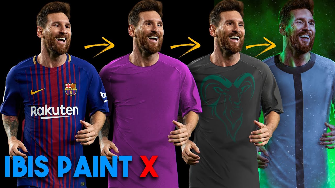 How To Clean Up & Change Jersey in ibis Paint X Tutorial | Football Poster Designing