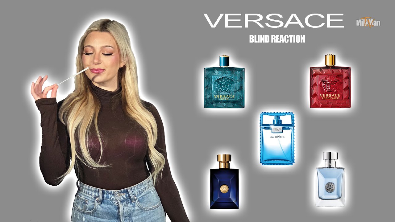 Woman Blind Reaction to Popular Versace Fragrances (Versace Eros, Eros Flame, Dylan Blue & More)