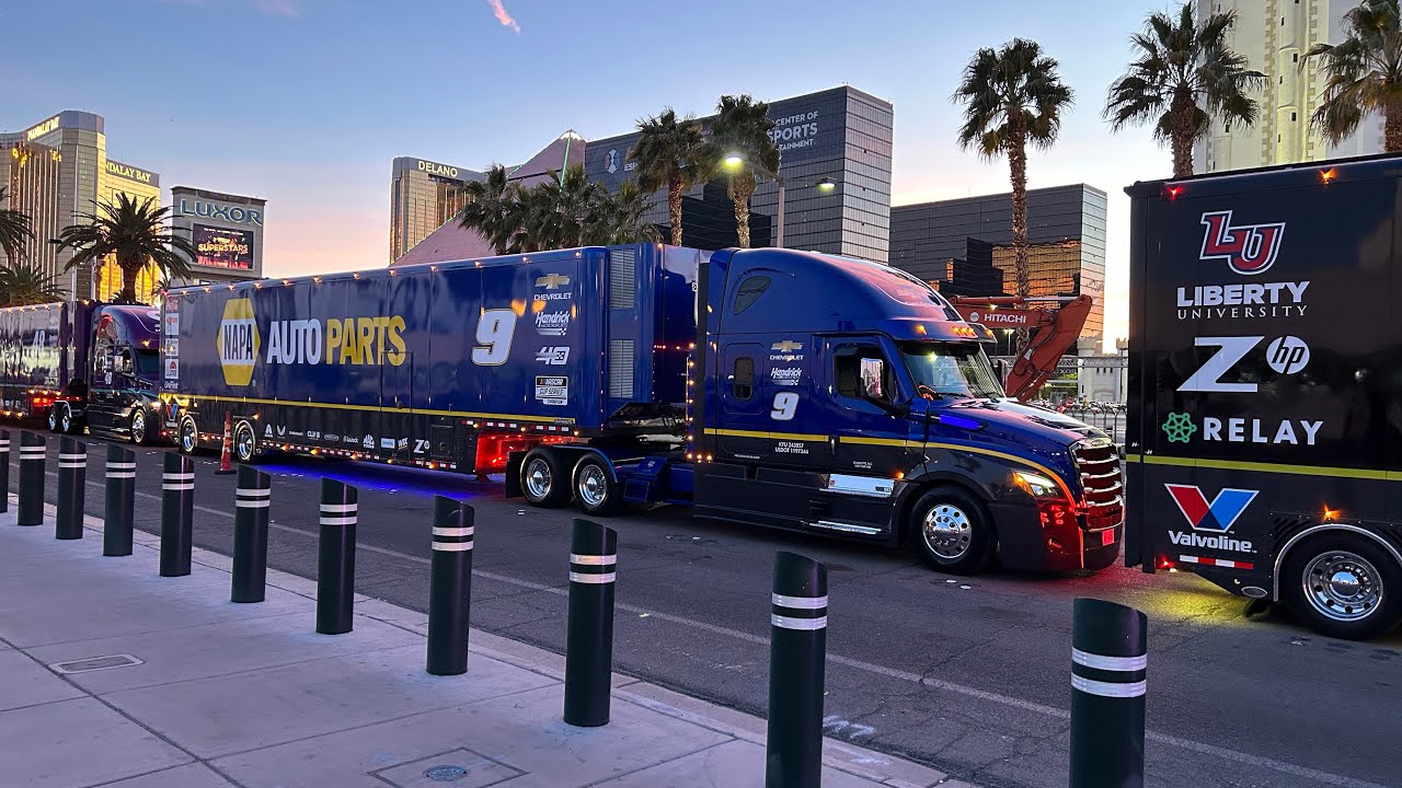 NASCAR Hauler Parade 2024 Vegas Strip