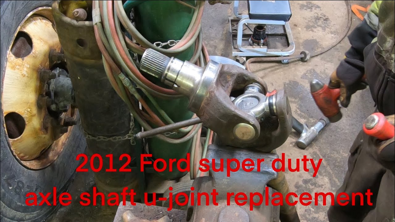 замена карданного шарнира переднего пассажирского моста Ford Super Duty