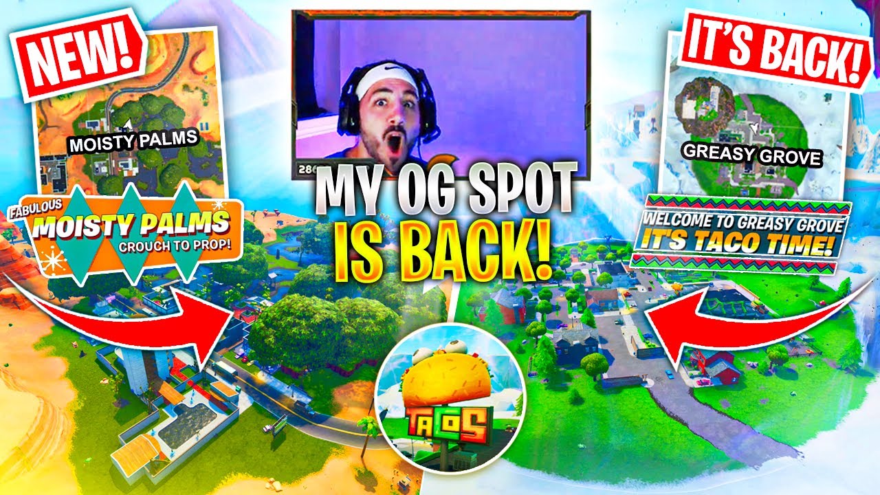 Greasy Grove Is BACK! *NEW* Moisty Palms Prop Hunt Location! (Fortnite Battle Royale)