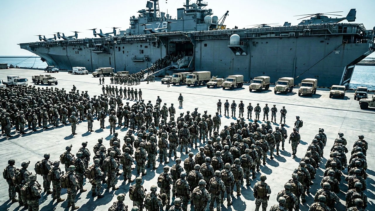 Iran Shocked! 10,000 US Navy Special Forces Aboard the USS Makin Island Arrive in the Caspian Sea