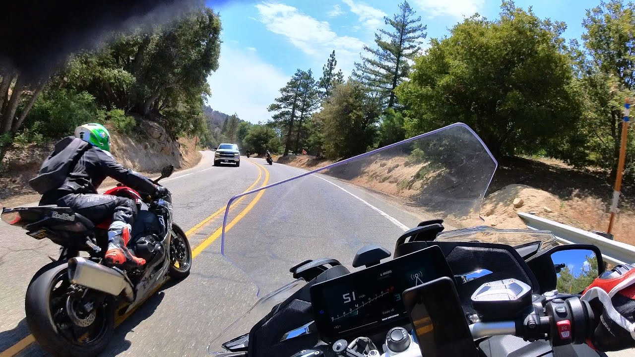 BMW 2023 1250RT chasing Ducatis down BIG BEAR MOUNTAIN(Technical Difficulties)