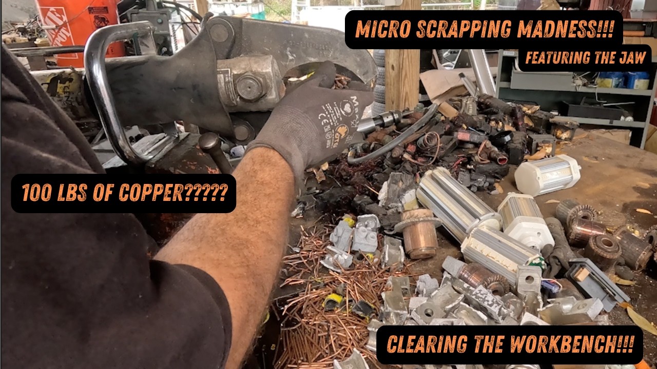 Clearing Off The Bench By Filling It With ALL The Micro Scrap!!!!  Can I Get 100LBS of Copper?