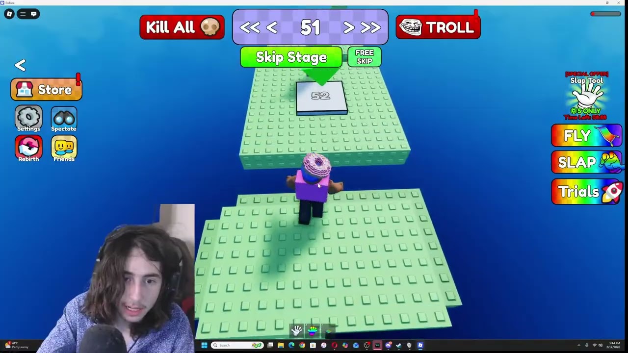 Donutboy rages at a Hard Obby