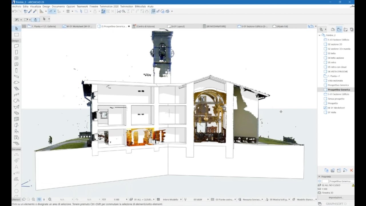 Trimble + ARCHICAD: dalla nuvola di punti alla restituzione del modello BIM