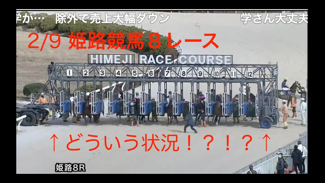 【地方競馬】歴史的アクシデント！！2/9 姫路競馬 ８R ゲートが・・・！！