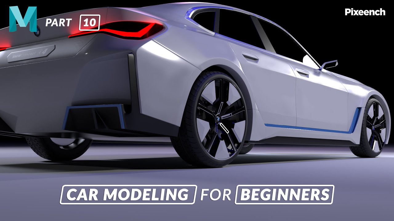 How to Model a CAR in Maya for BEGINNERS | Part - 10 | making wheel and headlight | @Pixench