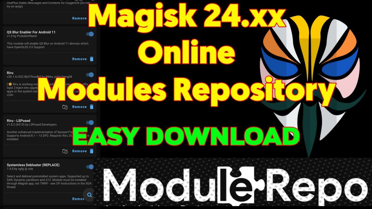 How To Access Magisk 24.x Repository  | Easy Download Modules for Magisk 24.x