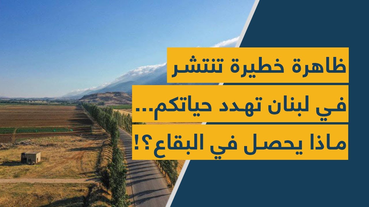 ظاهرة خطيرة تنتشر في لبنان تهدد حياتكم... ماذا يحصل في البقاع؟