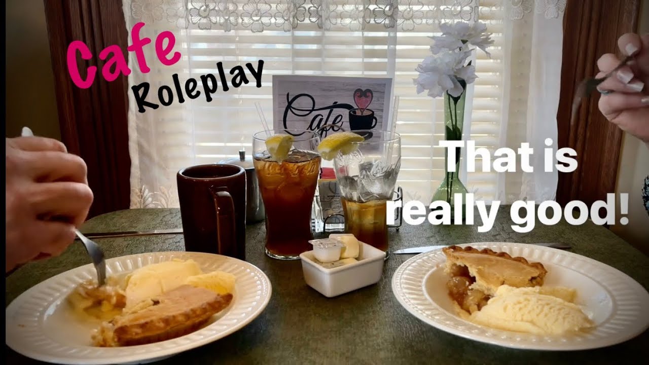 ASMR Cafe Roleplay (Audible conversation W/captions) Real southern restaurant sounds and food!
