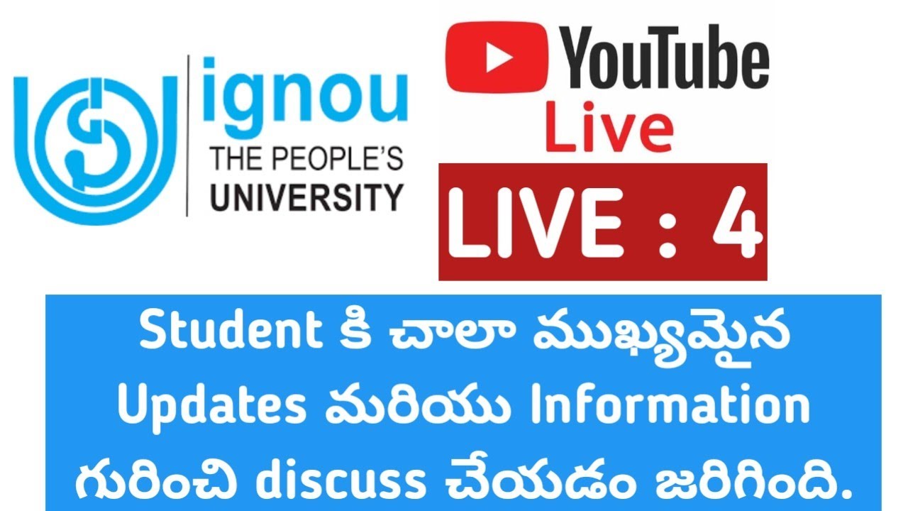 IGNOU updates telugu LIVE 5