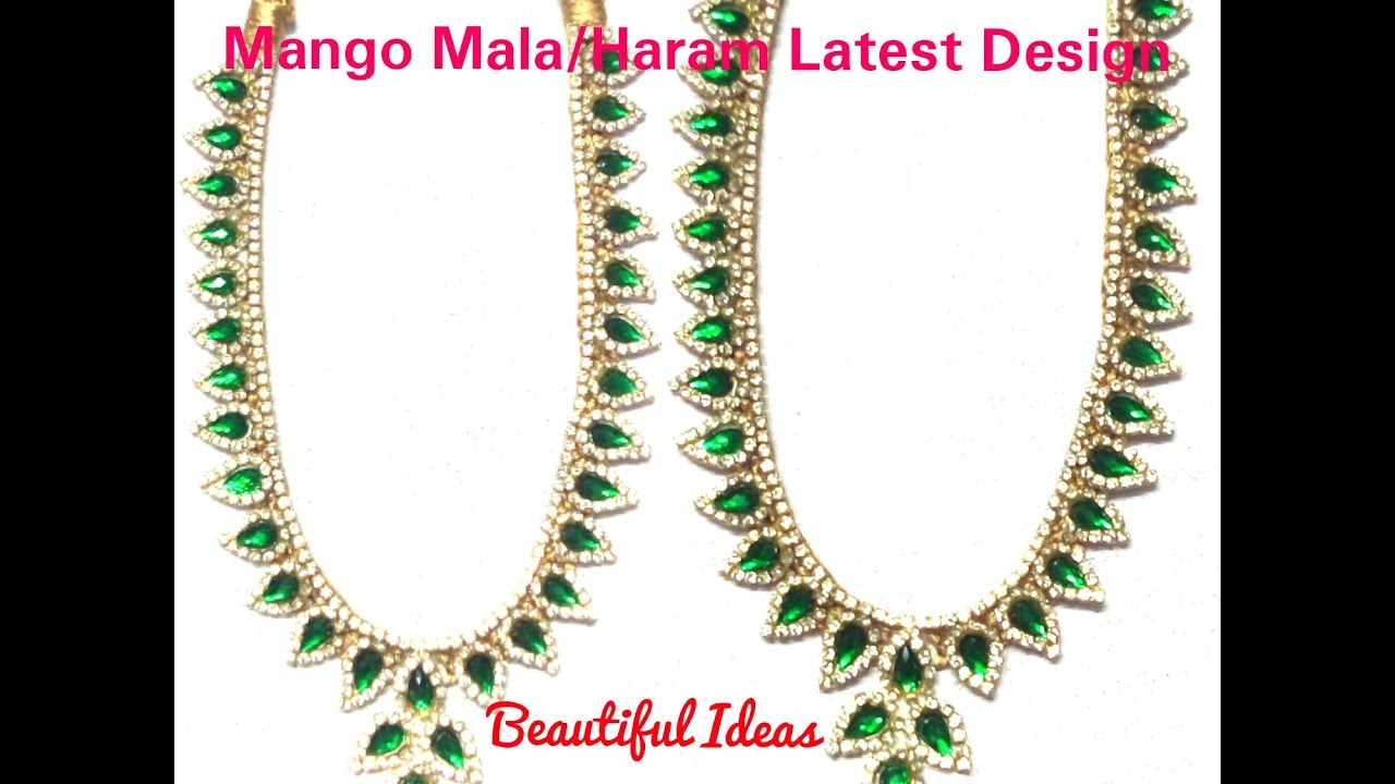 How to Make Silk Thread  Mango Mala/Haram Necklace Latest Design Jewellery../ Bridal Mango Mala ..