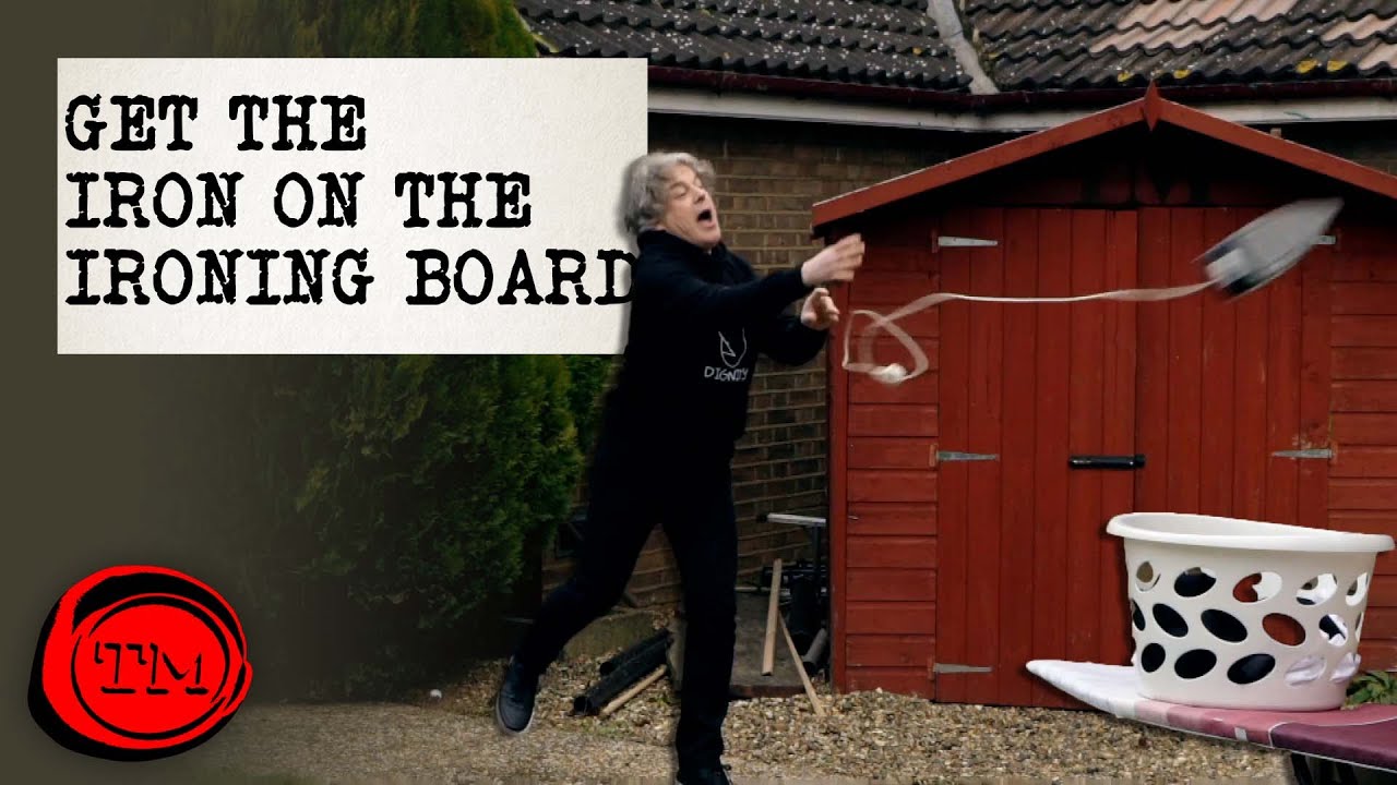 Get the Iron onto the Ironing Board From the Furthest Distance | Taskmaster
