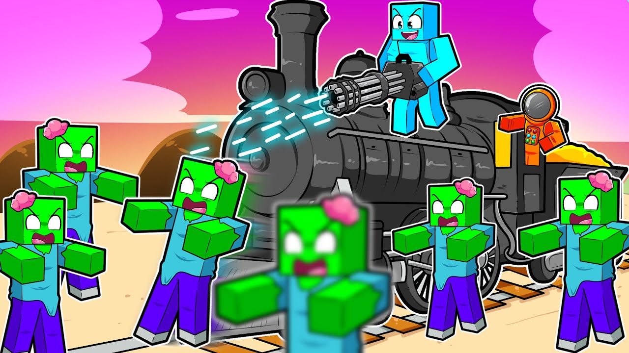 Viagem de Trem no Dead Rails no Minecraft