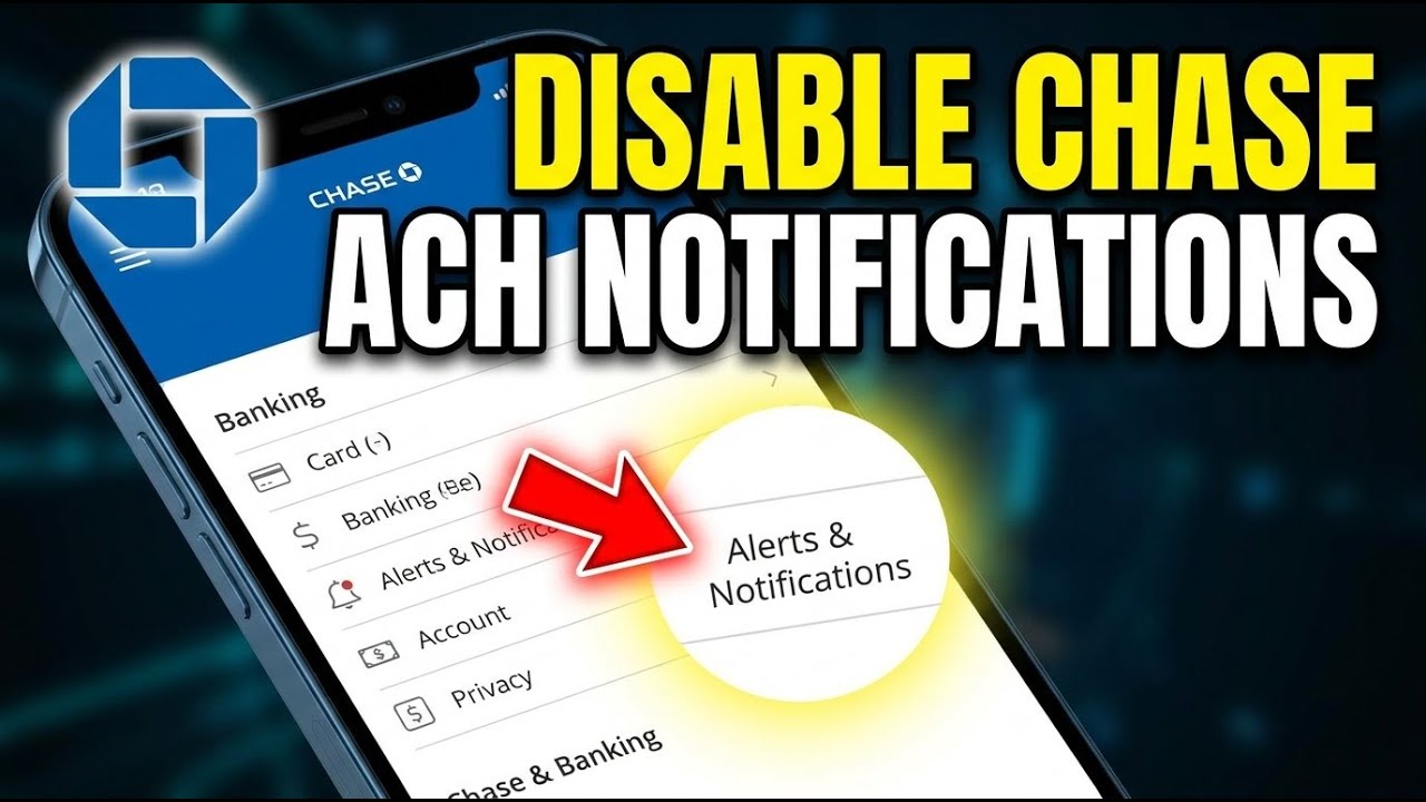 How to disable ACH notifications in Chase Bank - Step By Step