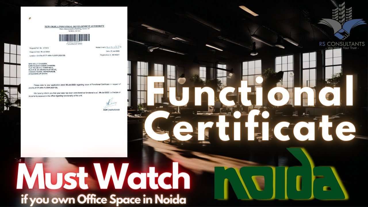 Functional Certificate - Noida #officespace #noida