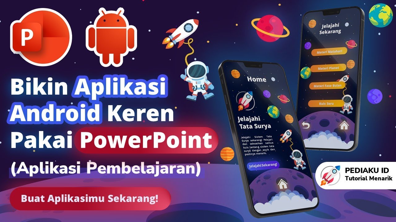 CARA MEMBUAT APLIKASI ANDROID KEREN DENGAN POWERPOINT | Animasi PowerPoint