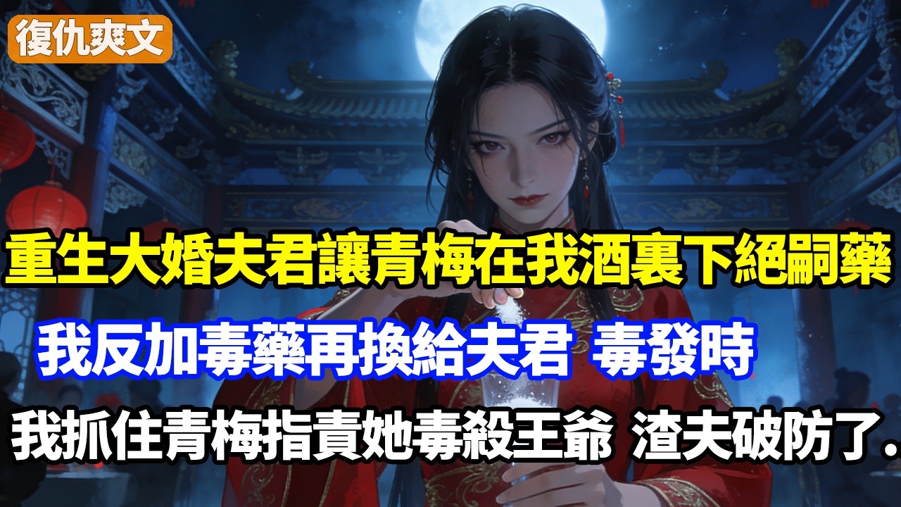重生大婚夫君讓青梅在我酒裏下絕嗣藥时，我反加毒藥再換給夫君，毒發時我抓住青梅指責她毒殺王爺，渣夫破防了