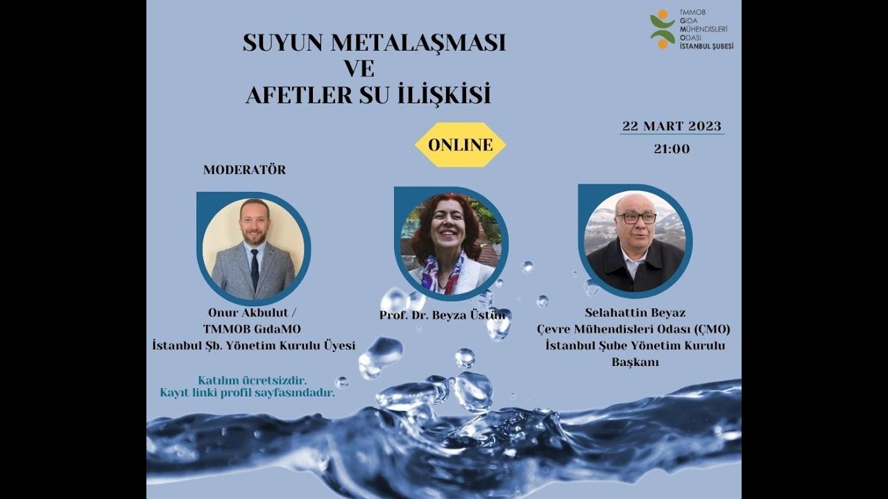 SUYUN METALAŞMASI VE AFETLER SU İLİŞKİSİ SÖYLEŞİSİ
