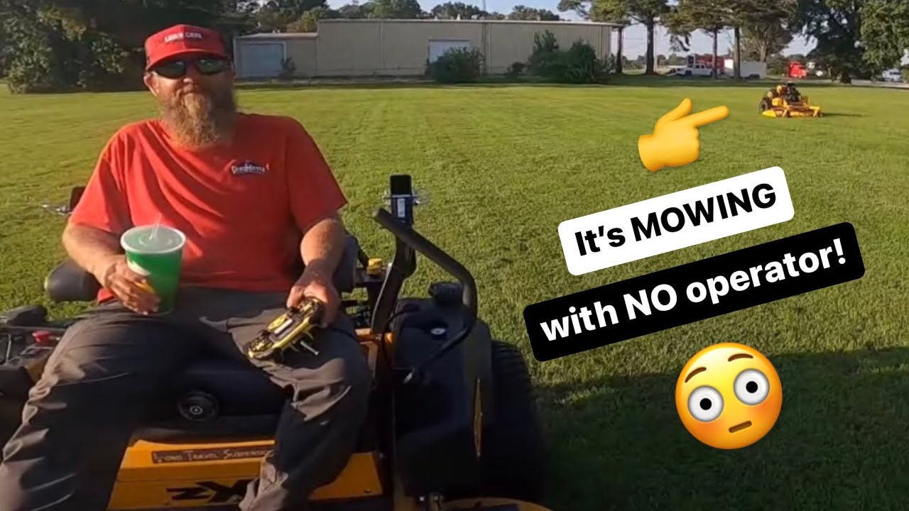 Zero Turn Mowing without Anyone Driving It!  Wright ZK Autonomous Mower Cuts Grass without a Driver!