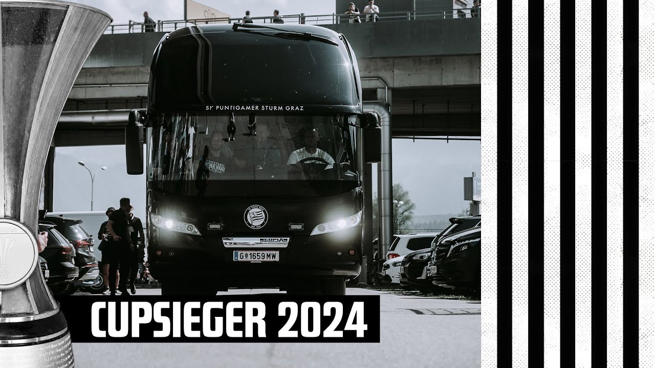 Cup-Finale 2024: Ankunft Spielerbus