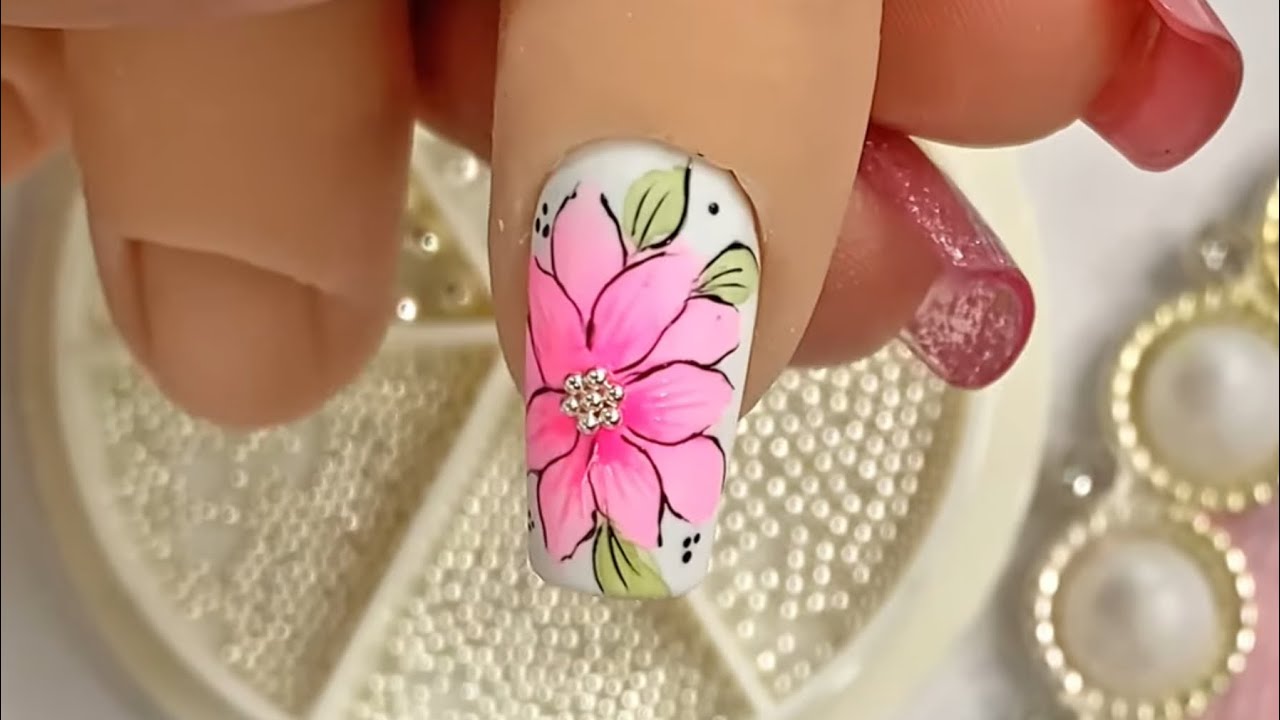 DECORACIÓN DE FLOR CON TINTAS DE ALCOHOL💅✨