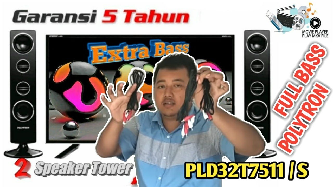 Refrensi ! Tv POLYTRON LED 32 PLD32T7511 /S + Speaker Tower 🔥 Speaker Polytron Tower Full Bass Test
