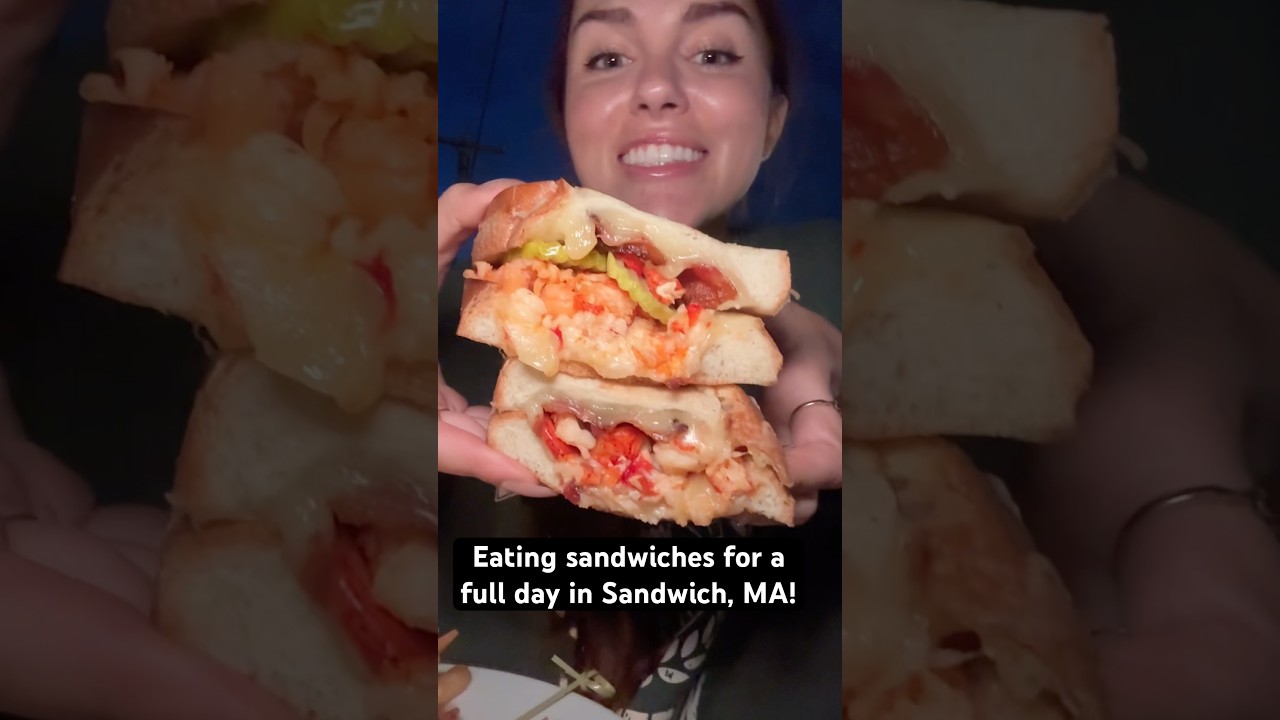 Eating sandwiches for a full day in Sandwich!! #foodie #shorts #eating #sandwich #capecod
