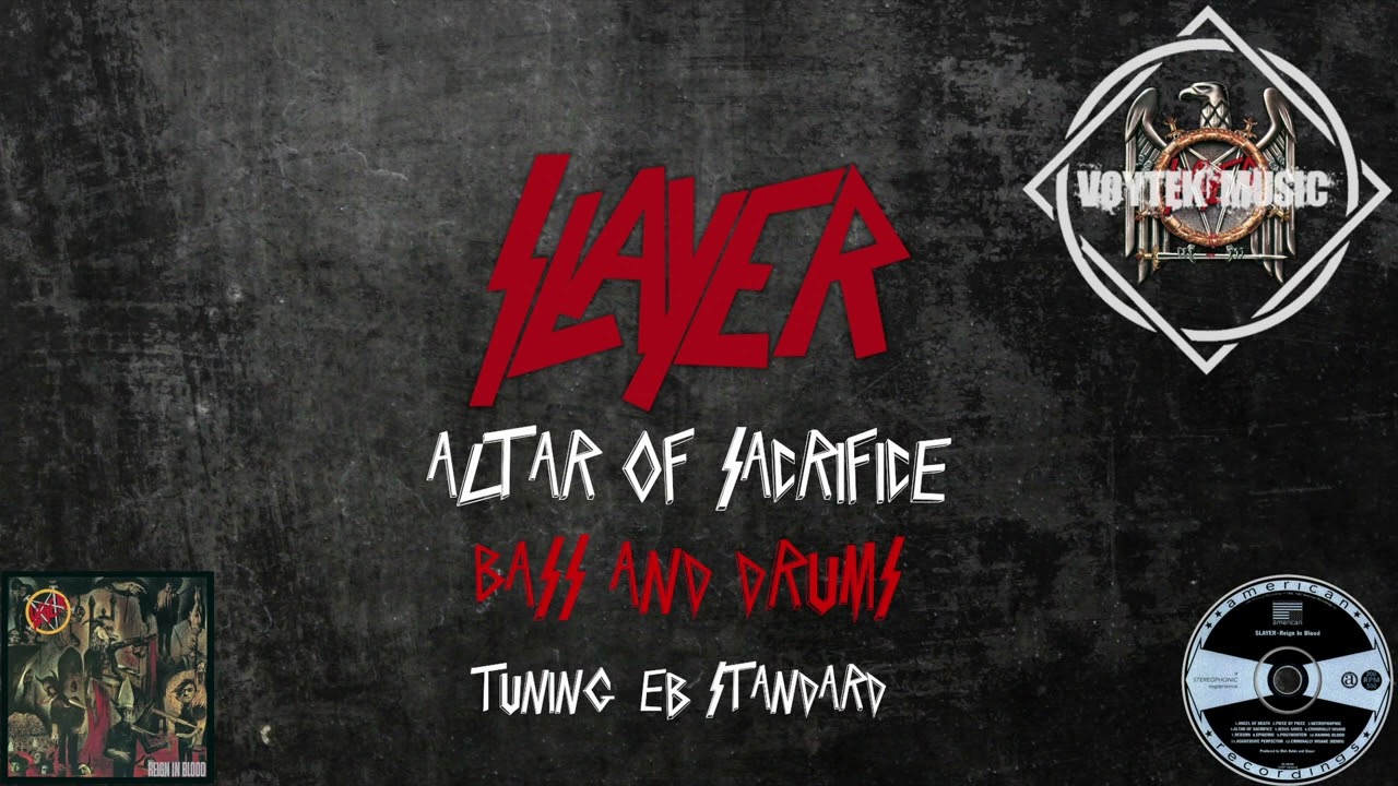 Slayer - Altar Of Sacrifice - MIDI Bass & Drums Only #backingtrackguitar #bassanddrums