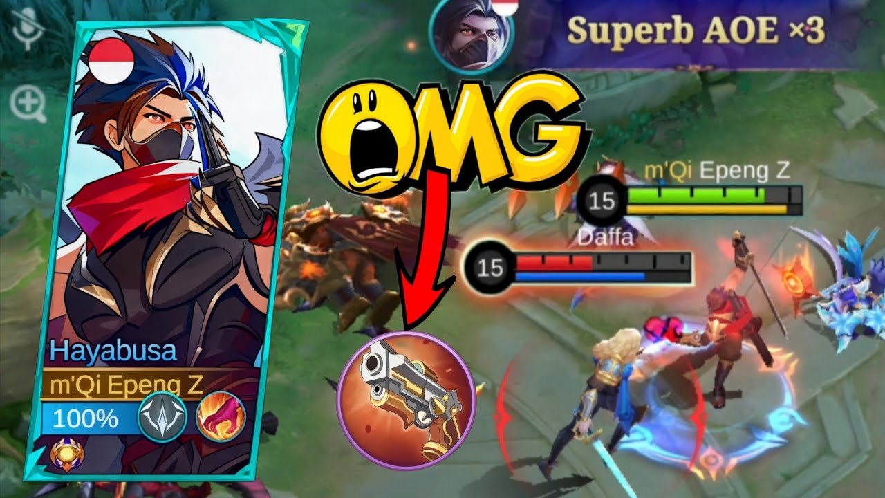 TERBONGKAR TRIK HAYABUSA DAMAGE SADIS... GAMEPLAY HAYABUSA MOBILE LEGENDS BANG BANG 💥💥