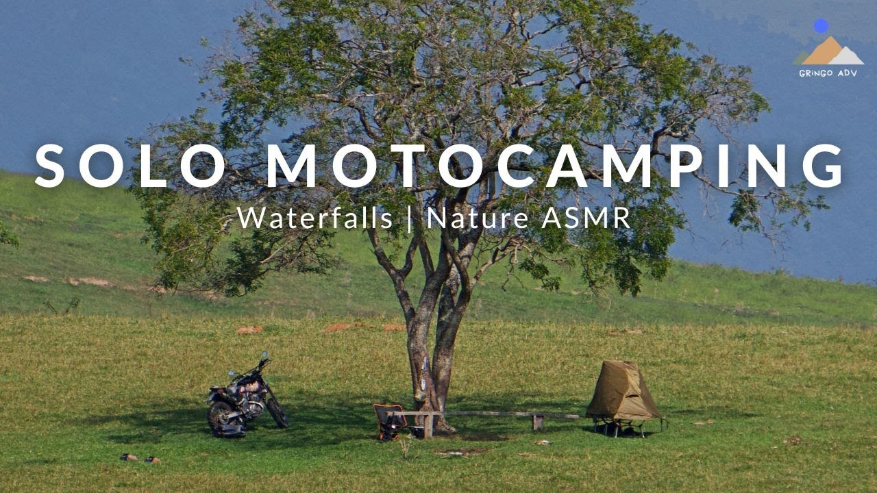 🏍 🏕 Gringo Moto Camping in Brazilian Highlands ASMR Experience | Custom DR650 Scrambler