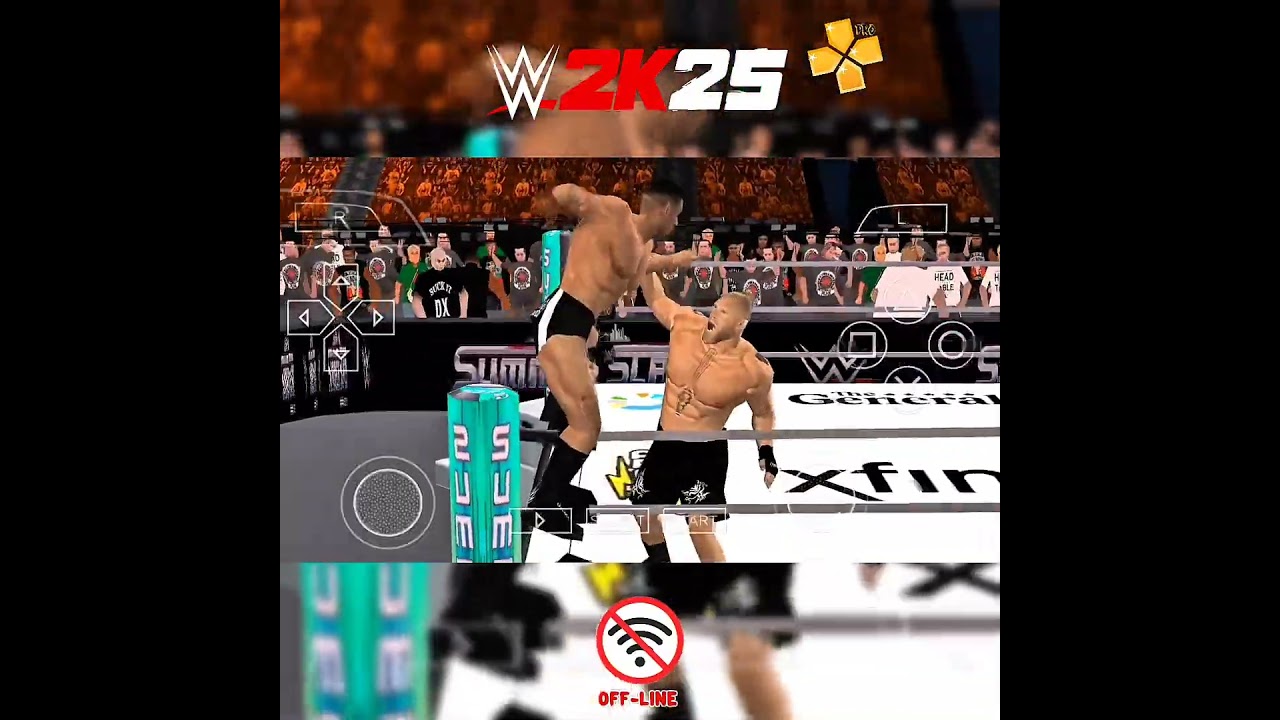Геймплей WWE 2K25 PSP на Android
