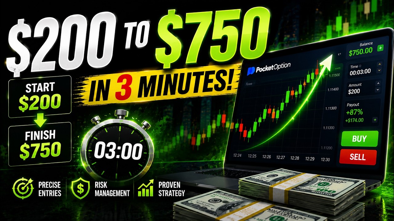 I Turned $200 Into $750 in 3 Minutes | Pocket Option Signals