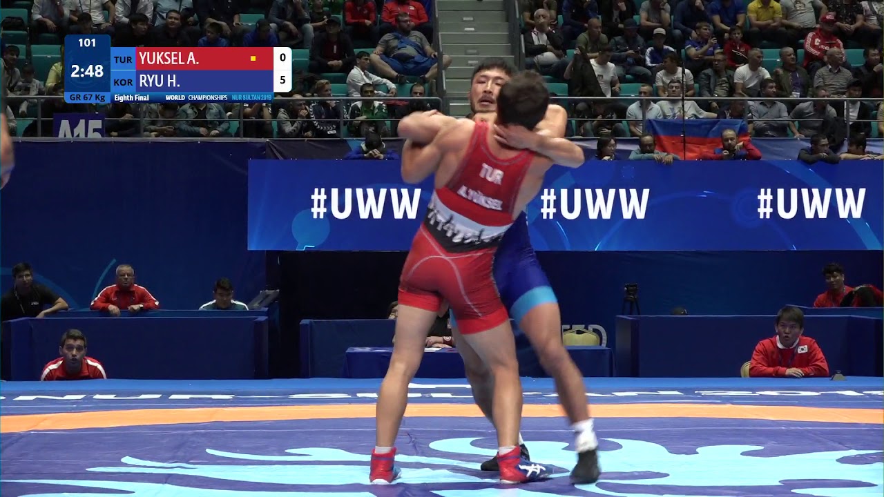 1/8 GR - 67 kg: A. YUKSEL (TUR) v. H. RYU (KOR)