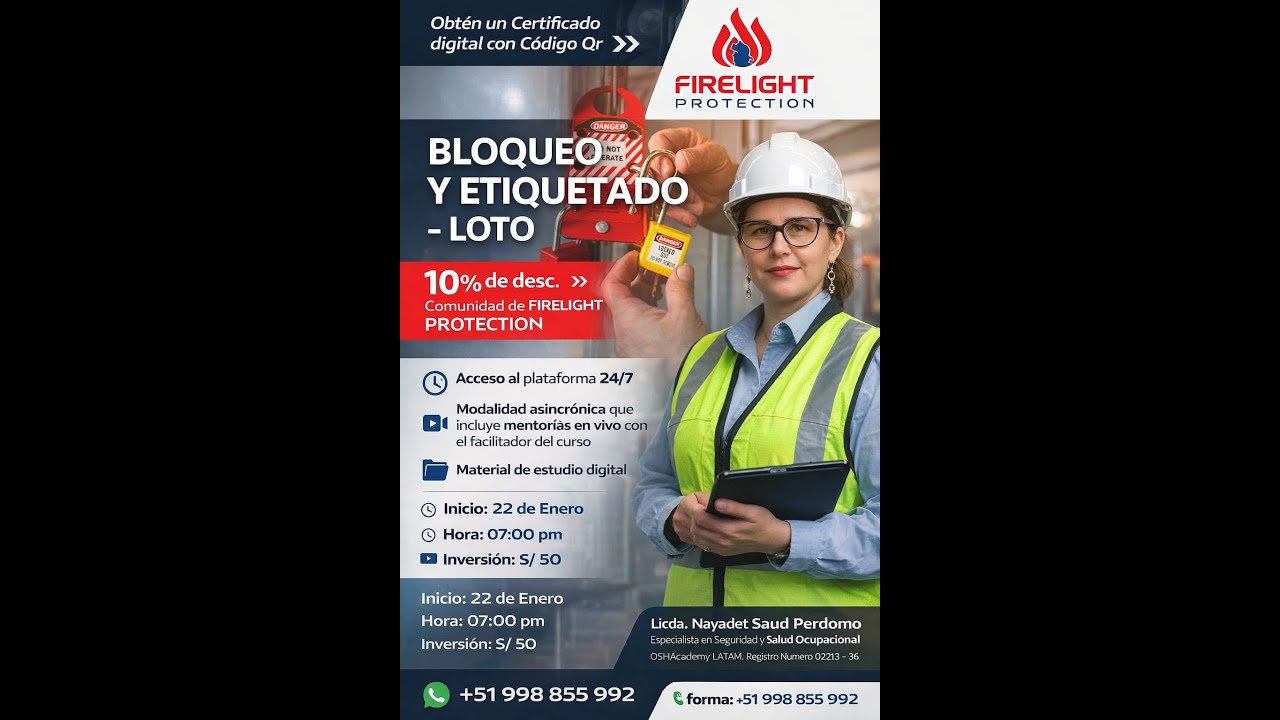 Bloqueo y Etiquetado (LOTO - Lockout/Tagout)