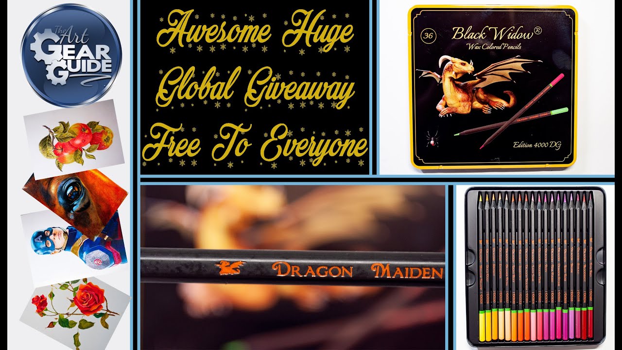 Dragon Black Widow Colored Pencil Review & Another Free Giveaway For 3 Lucky People