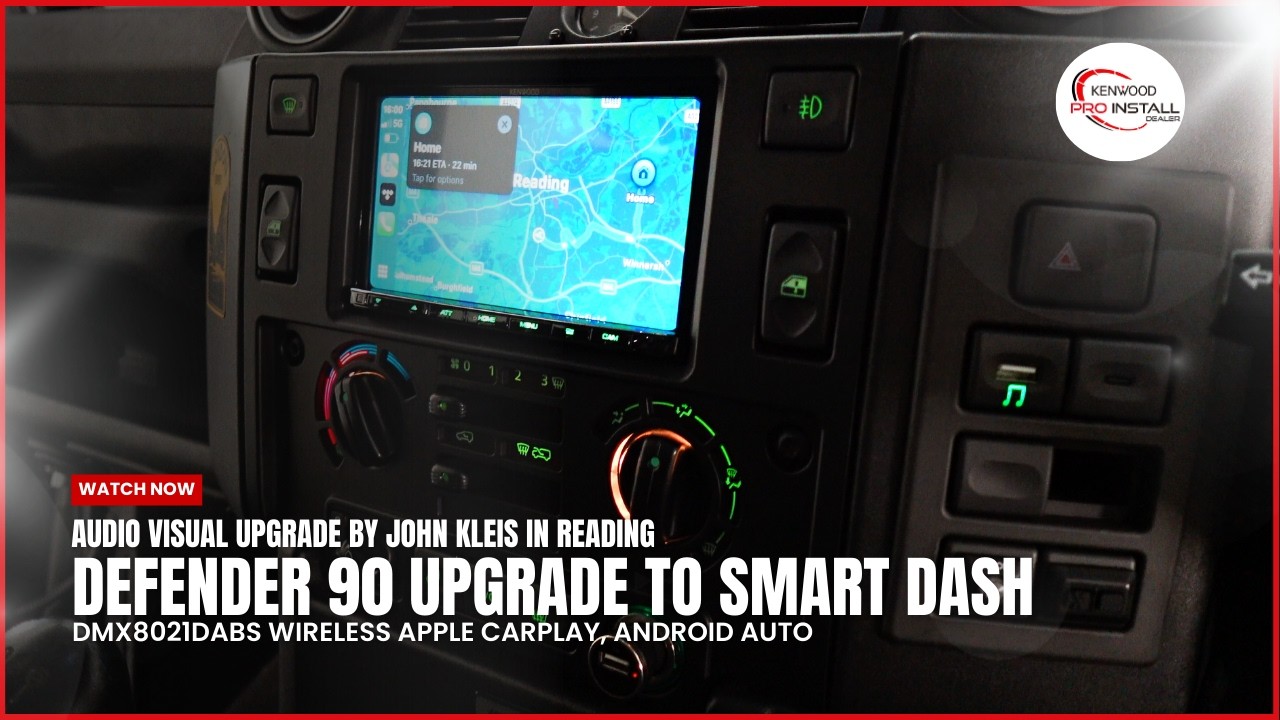 Want to Upgrade your Land Rover Defender 90 Stereo? Get Wireless CarPlay & More KENWOOD DMX8021DABS