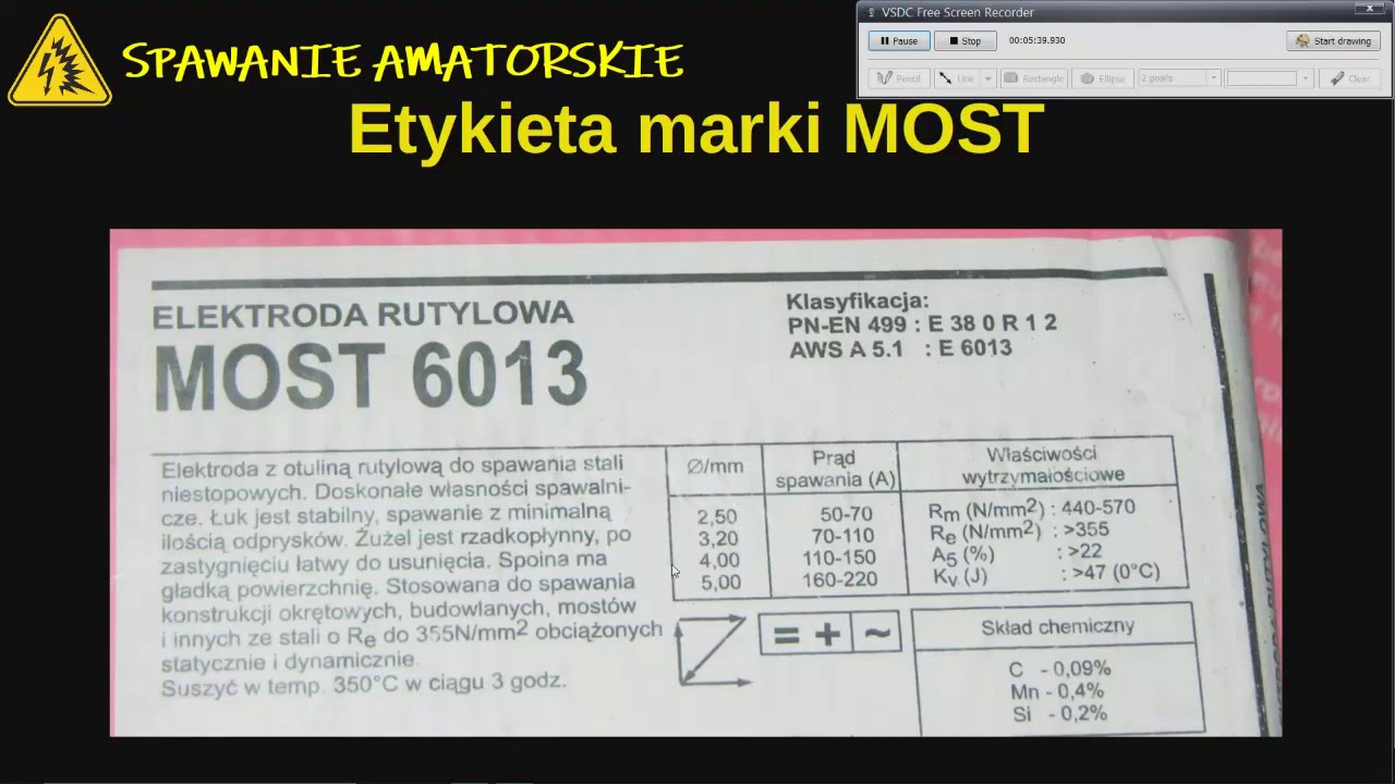 Spawanie amatorskie #49 - Co typowo zawiera etykieta elektrod spawalniczych