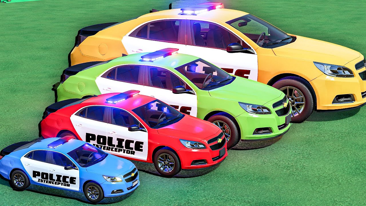 TRANSPORTING small to GIANT POLICE CARS with EMERGENY VEHICLES  ! FS22