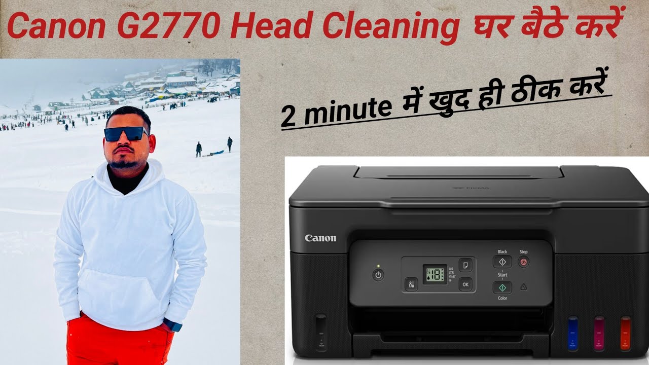 How to Canon Pixma G2770 head cleaning, ink not working lining print problem solve, blank print page