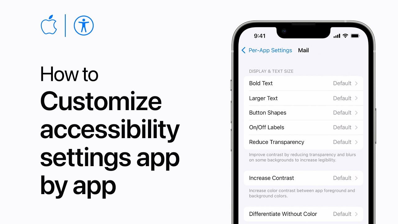 How to customize accessibility settings app by app on iPhone, iPad, and iPod touch | Apple Support