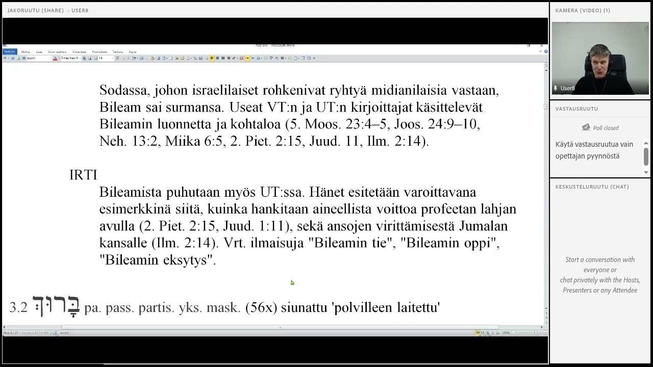 Heprean helmi 44, Baruch  polvilleen laitettu Messias 12/, 2.11.2025 (0.19)