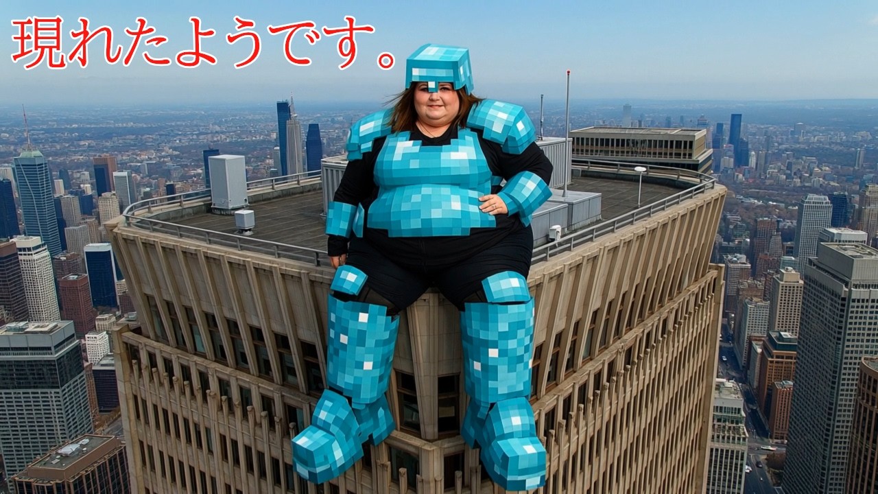 【実写マイクラ】巨大アレックスが現実世界に。作業台をもらいましたが。。
