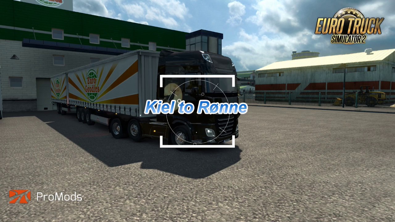 Euro Truck Simulator 2 with Promods -  Kiel, Germany to R&oslash;nne, Denmark