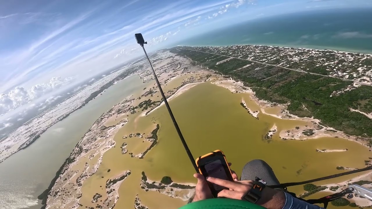 Flying Paramotor from Progreso to Sisal Yucatán México 