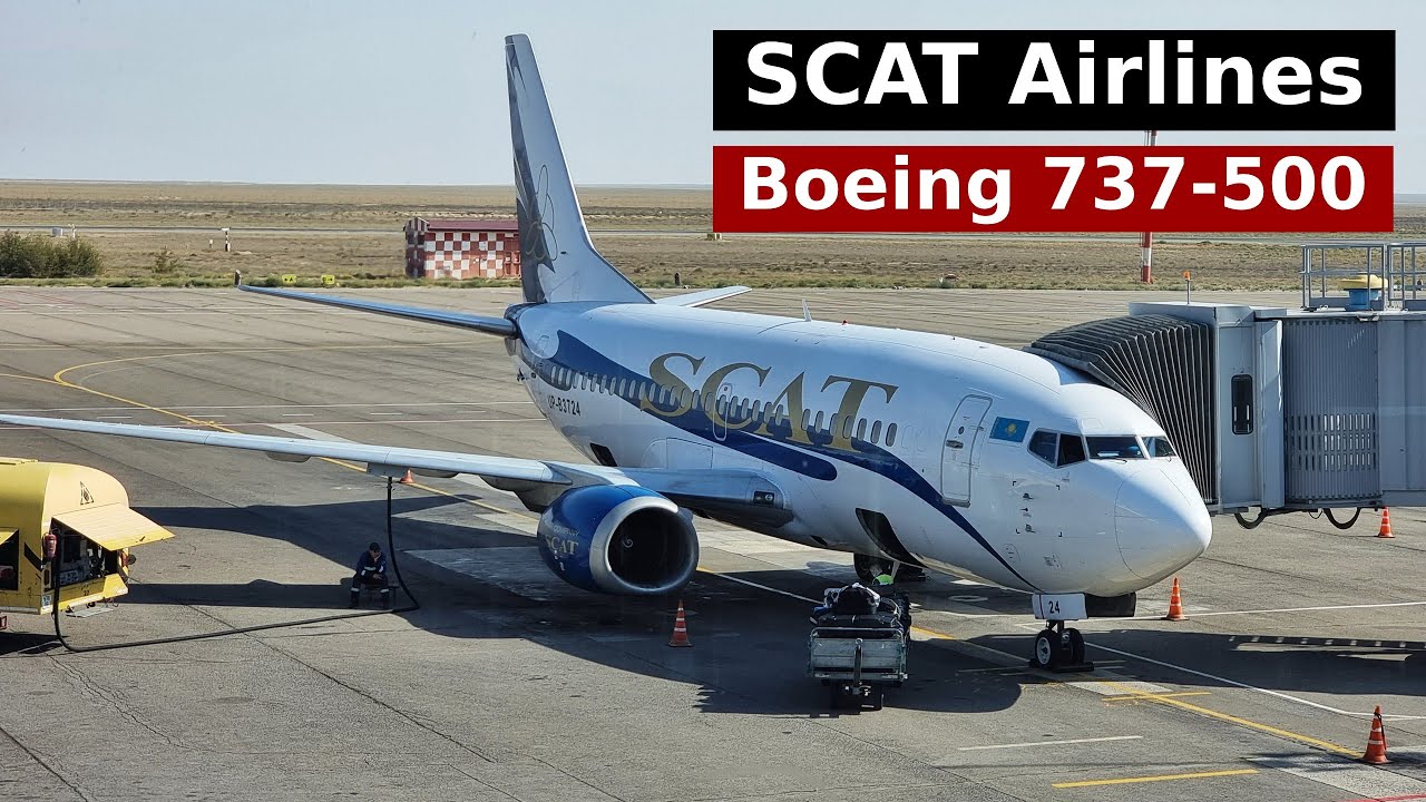 30-летний Boeing 737-500 а/к SCAT | Рейс Актау — Астана