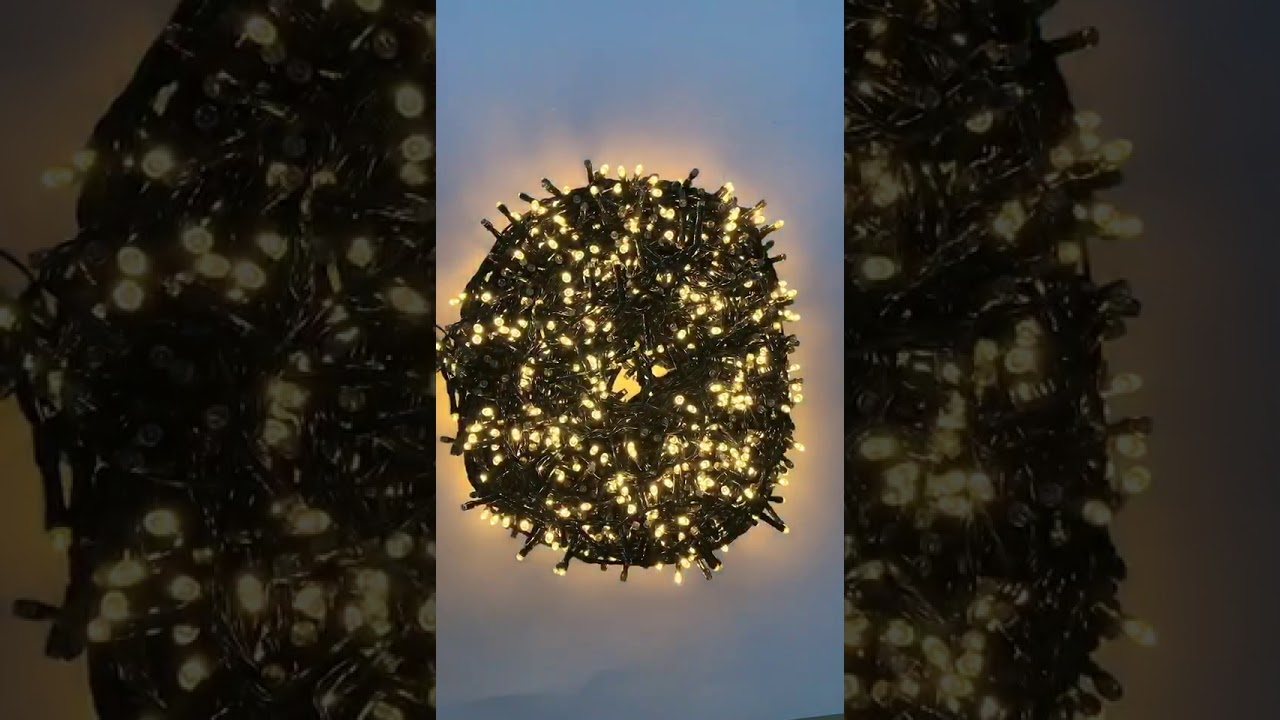 Catena luminosa albero di Natale Oro, Luci di Natale da esterno interno