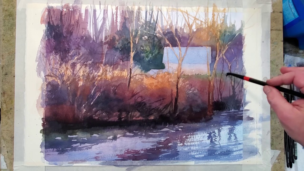 Afternoon Gold - Watercolor demo by Christopher Leeper