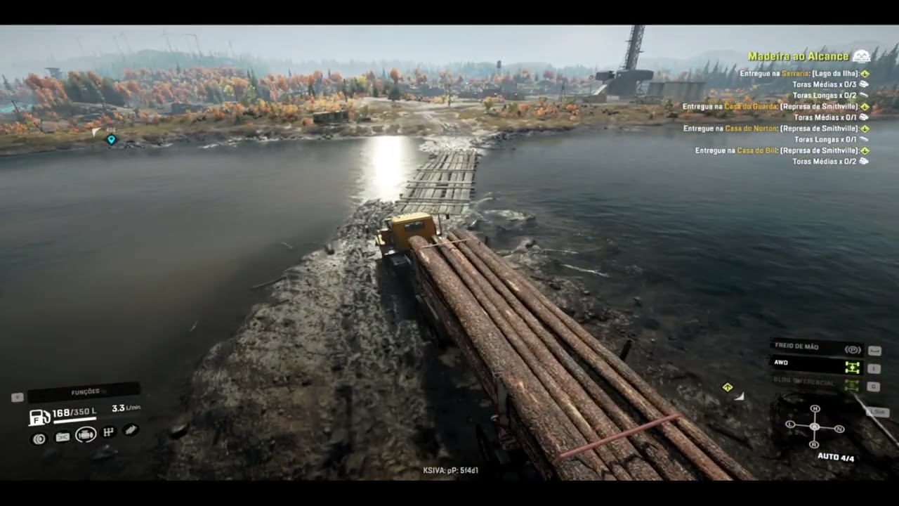 Snow Runner Gameplay Campanha Michigan Lago da ilha PRT 1 3 8
